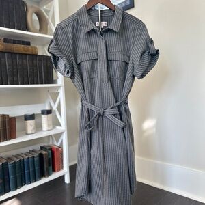 Nanette Lepore Striped Belted Dress